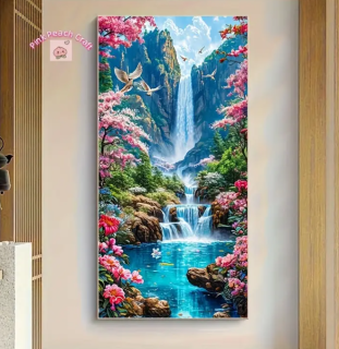 Diamond Painting Bergwasserfall